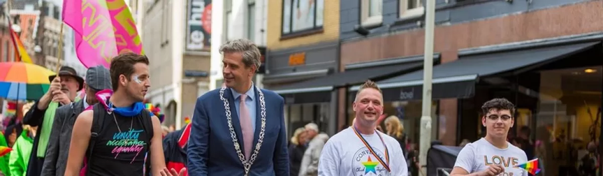 Dordrecht Pride-voorzitter Lennart Lenskens in Gaykrant100